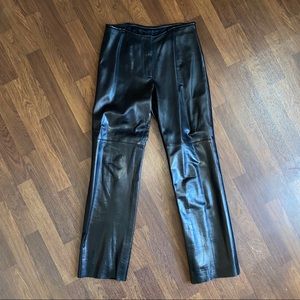 Lambskin leather pants